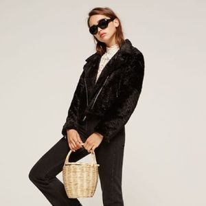 Reformation faux fur Hugo jacket
